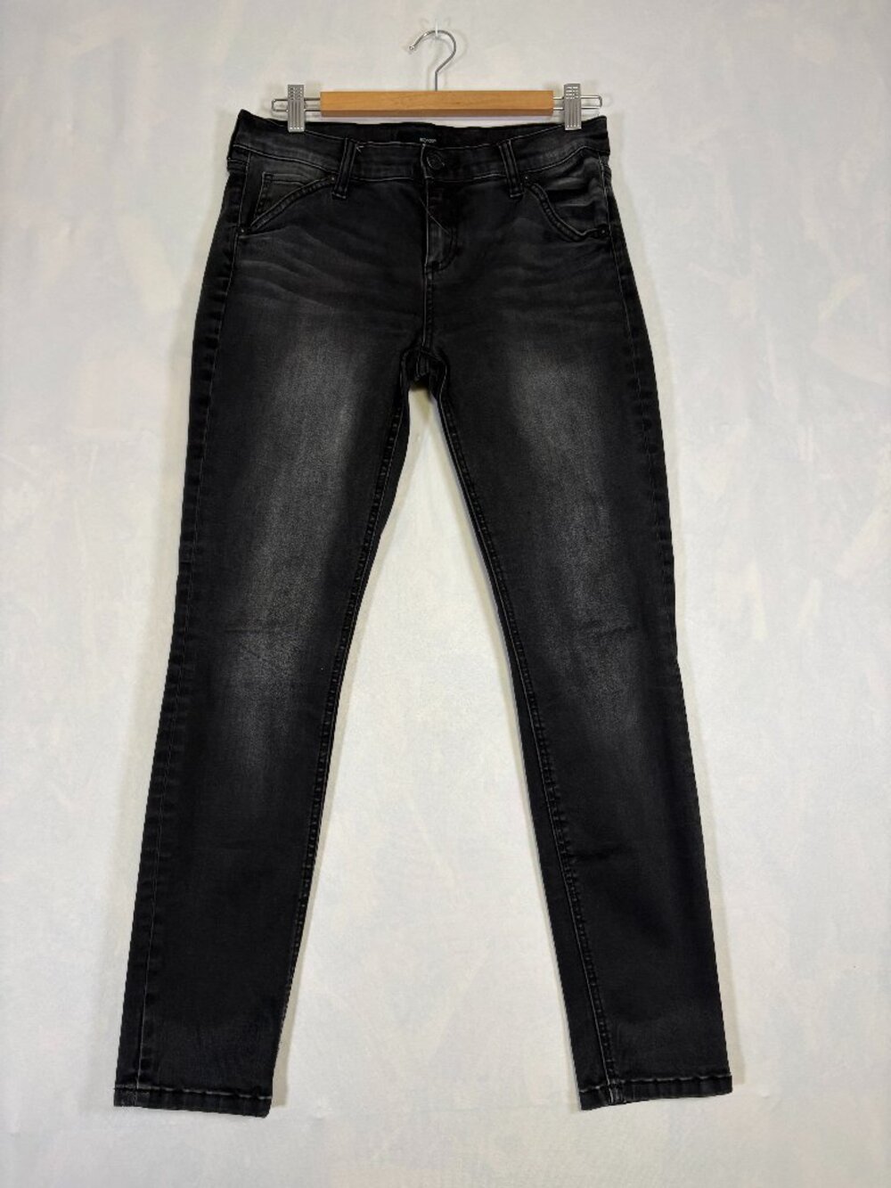 Edyson Women’s Skinny Jeans 28S Black Faded Wash Stretch Denim